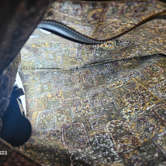 Vintage Tweed Handbag With Brass Fastener, Fantastic Condition! Looks New. - Picture 9 of 16